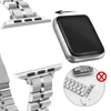 Designer de três contas pulseira de aço inoxidável para apple watch band 44mm 40mm 38mm 42mm pulseira de metal iwatch série 6 5 4 3 se pulseira acessórios inteligentes categ