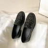 buty europejska marka butów z dzianiny Kobieta skórzana Oxford Plaid Designer Flats Preppy Girl