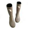 Samma stil Chaneleswind Long Barrel Rain Boots For Womens New Korean Edition Middle Ancient High Barrel Knight Boots