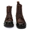 Stiefel Vintage handgemachte Schuhe High Top Männer Armee Schuhe echtes Leder Winter 17#20/10e50