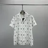 Designer skjorta 24SS herrknapp upp skjortor tryck bowling skjorta hawaii blommor casual skjortor män smal passande kort ärm klänning hawaiian t-shirt m-3xl 77