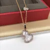 Sieraden groothandel diamant hanger klassieke titanium stalen diamanten fles pompoen hanger kettingen goud vergulde vrouwen geluk ketting s s