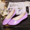 Casual Shoes PU Patent Leather Woman Single Shallow Round Tow Spring Autumn Ballet Flats Contracted Big Sizeisd34