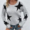 Women's Sweaters Korean Stars Printed Pullover Fashion Women Winter Long Sleeve Lady Knitwears Casual O-Neck Knitted Sweater Clothes Jumper