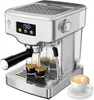 Homtone Espresso Maszyna 20 barów, maszyna espresso ze stali nierdzewnej z kruszonką mleka do cappuccino, latte, ekranowa ekspres do kawy espresso do domu