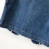 Printemps automne femmes court Denim gilet veste simple boutonnage coréen Slim Jeans décontractés femme gilet hauts Chaleco Mujer 240228