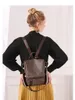 Mochila Europeia e Americana Retro MKJ Mulheres Mulheres 2024 Viagem Grande Capacidade Light Luxury Bag R010