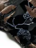Pista designer feminino de alta qualidade primavera moda chiffon impressão festa plissado sexy preto veludo assimétrico clássico vestido longo