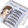 Faux Cils Adiya DIY Cluster Lashes Extensions Navire Segmenté Naturel C Curl Outil De Maquillage De Vison Individuel À La Maison Drop Livraison Dh9Bo