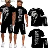 Survêtements pour hommes Summer Men S Set 3D Imprimer T-shirt Shorts 2 pièces Costume Hommes Vêtements Tenues décontractées Mode Harajuku Streetwear Sportswear 220708 Q240228