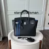 Bolsa de couro genuíno l prata togo couro listra vertical cor saco bolsa moda versátil camada ombro