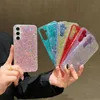 Bling Sequins Samsung S24 Ultra S24 Plus A15 A35 A55 A05S A15 Lüks Shinny Folyo Konfetti Yumuşak TPU ışıltılı akıllı akıllı cep telefonu arka kapak Cilt