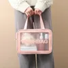 Organizzatore per il trucco da viaggio Borsa per il bagno Borsa per il viso Borsa per il trucco trasparente Borsa per il trucco trasparente con cerniera da donna in PVC 240228