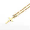 Colliers colliers Simple croix collier femmes hommes luxe plaqué or inoxydable colliers bijoux 240228