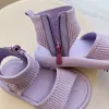 Utomhus sommar barn strand sandaler baby grils gladiator sandaler barn märke lila skor småbarn mode sandaler pojkar avslappnade skor nya