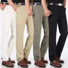 Erkek pantolon varış moda suepr büyük yaz ince yüksek bel pamuklu düz tüp rahat orta yaşlı artı boyut 29-38 40 42
