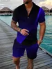 Мужские спортивные костюмы Абстрактные точки с 3D принтом рубашки поло и шорты, мужской модный спортивный костюм, ультратонкие шорты с короткими рукавами, мужской комплект Q240228