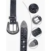 Men's and Jeans, Women's Denim, Sparkling Crystal Diamond Inlaid Belt