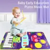 Piano Music Mat Användbar flera lägen Ljusa färger Kids Toddlers golvtangentbord Dansmatta barn gåva 240226
