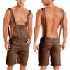 Shorts masculinos aconchegante verão casual macacão suspender calças sem mangas carga geral esporte masculino vestuário