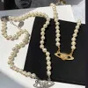 Halsketten Halsketten Silberhalskette weiße Perle Designerschmuck Frau Luxushalsketten einreihige Perlen 16ich Länge berühmter Cjewler 240228