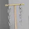 316L Stainless Steel Charm drop earring with chain connect in three colors plated for women engagement jewelry gift have velet bag193f