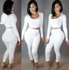 Kvinnors tvåbitar byxor Y2K Två 2 -stycken Set Women Suit Outfit Two Piece Set Crop Top Legging Sweatpants Set Crop Hoodie Set Female Pants Tracksuit