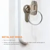 Nyckelringar 100st 1 tum nyckelring Öppen metall för hushållsbilsnyckelring