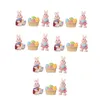 Garden Decorations 18 Pcs Easter Ornaments Adorable Craft DIY Decor Small Accessory Paper Cup Phone Case Resin Lovely Prop