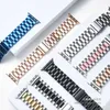 Designer armband rostfritt stål armband länk klockband rems band smarta bärbara tillbehör för Apple Watch Series 2 3 4 5 6 7 8 SE Ultra Iwatch 38 40 41 42 44 45 49m