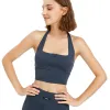 Abiti nuove donne Zipper Halter Reggiseni sportivi Biancheria intima antiurto Tracolla larga Gilet da corsa Allenamento di palestra Reggiseno Yoga Abbigliamento sportivo 2021