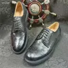 Chaussures habillées Authentique Véritable Véritable Peau D'autruche Classique Plaine Noir Hommes D'affaires Derby Véritable Cuir Exotique Mâle À Lacets Oxfords