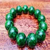 Länkarmband Green Jade Stone Ball Corner Armband BURDDHA Herr- och kvinnors gåva Tandhand runt pärlor