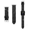 Designer äkta ko läderklocka för Apple Watch Strap Bands Smartwatch Band Series 1 2 3 4 5 6 7 S1 S2 S3 S4 S5 S6 S7 SE 38mm 40mm 41mm 45mm Designer Smart Watches Stra Stra Stra