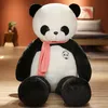 2024 80/100 cm Bella Panda con Sciarpa Peluche Gigante Animale Tesoro Panda Bambole di Pezza Morbido Sonno Cuscino Per I Bambini presenti