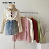 Blusas de mujer Simple Casual Color sólido solapa suelta camisa de un solo pecho 2024 Otoño Invierno manga larga joven Harajuku blusa Top