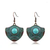 Dangle Earrings Turquoise Bohemia Long Hanging For Women 2024 Antique Bronze Ethnic Vintage Drop Earring Jewelry Accesories