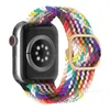 Apple WatchのデザイナーIWATCH 7 3 4 5 SE 6シリーズナイロンストラップファブリックエラスティックバンド伸縮可能時計帯域