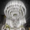 Pannelli di drappeggio del soffitto del tutù bianco Decorazione del baldacchino di nozze Mariage Lungo garza trasparente Drappeggio del soffitto Decorazione della sala cerimonia