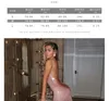 Casual Dresses PU Sexy Sundress For Women Bodycon Folds High Waist Ruffle Evening Dresses Lady 2024 Party Backless Sheath Dress Woman