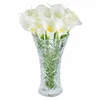 Dekorativa blommor 20st konstgjorda calla Bouquet Real Arrangement Wedding Decoration (White)