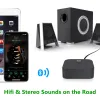 Luidsprekers DISOUR RCA NFC 5.0 Bluetooth Audio-ontvanger 3,5 mm Aux-aansluiting Stereo HIFI Muziek Draadloze adapter voor autoluidspreker Hoofdtelefoon Dongle