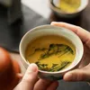 Cups Saucers Hand Painted Pu Er Bowl Cup Chinese Antique Landscape Pottery Jingdezheng Tea Set Teaware Boat Mugs For Ceremony