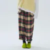 Women's Pants Imakokoni 2024 Autumn Original Design Woolen Blend Plaid Thigh Trousers For Women Leg 234306