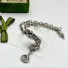 Designer Fashion Classic Chain Sier Jewelry G Wedding Pendant Armband Halsband