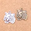 27pcs Antique Silver Bronze Plated roaring tiger head Charms Pendant DIY Necklace Bracelet Bangle Findings 27 24mm217s