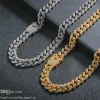 5A Moda Correntes Colar Designer Jóias Luxo Ouro Prata Miami Colares e Pulseira Set Hip Hop para Homens Gelado Out Cuban Link Chain Mens Long Chain Atacado