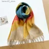 Szaliki 2023 Design Tassel Stolet Rain Coat Gruby Pashmina Luksusowy zimowy zimowy kaszmirowy Sali Ket Ket ciepły kołnierz worka Q240228