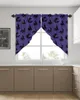 Cortina halloween corvo silhueta roxo tratamentos de janela cortinas para sala estar quarto decoração casa triangular