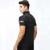 تي شيرت Polos Fitness T-Shirt الصيفي بولو نصف الرمز البريدي الأكمام قصيرة الجري قمة عارضة